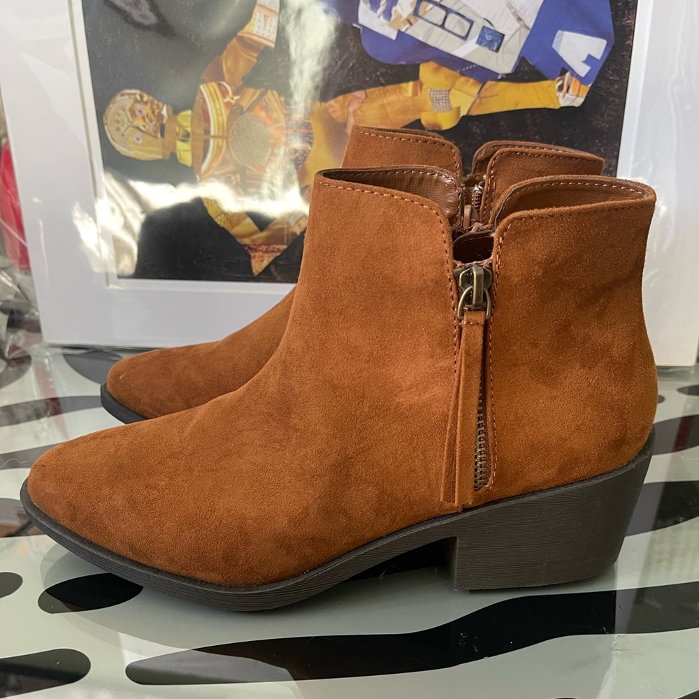 Suede booties